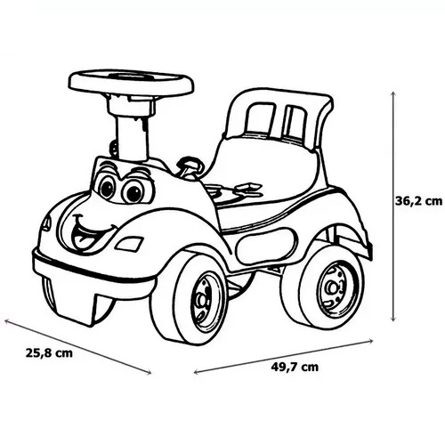 Totoka Andador Infantil Motoca Bebê Totokinha Triciclo - Azul ou